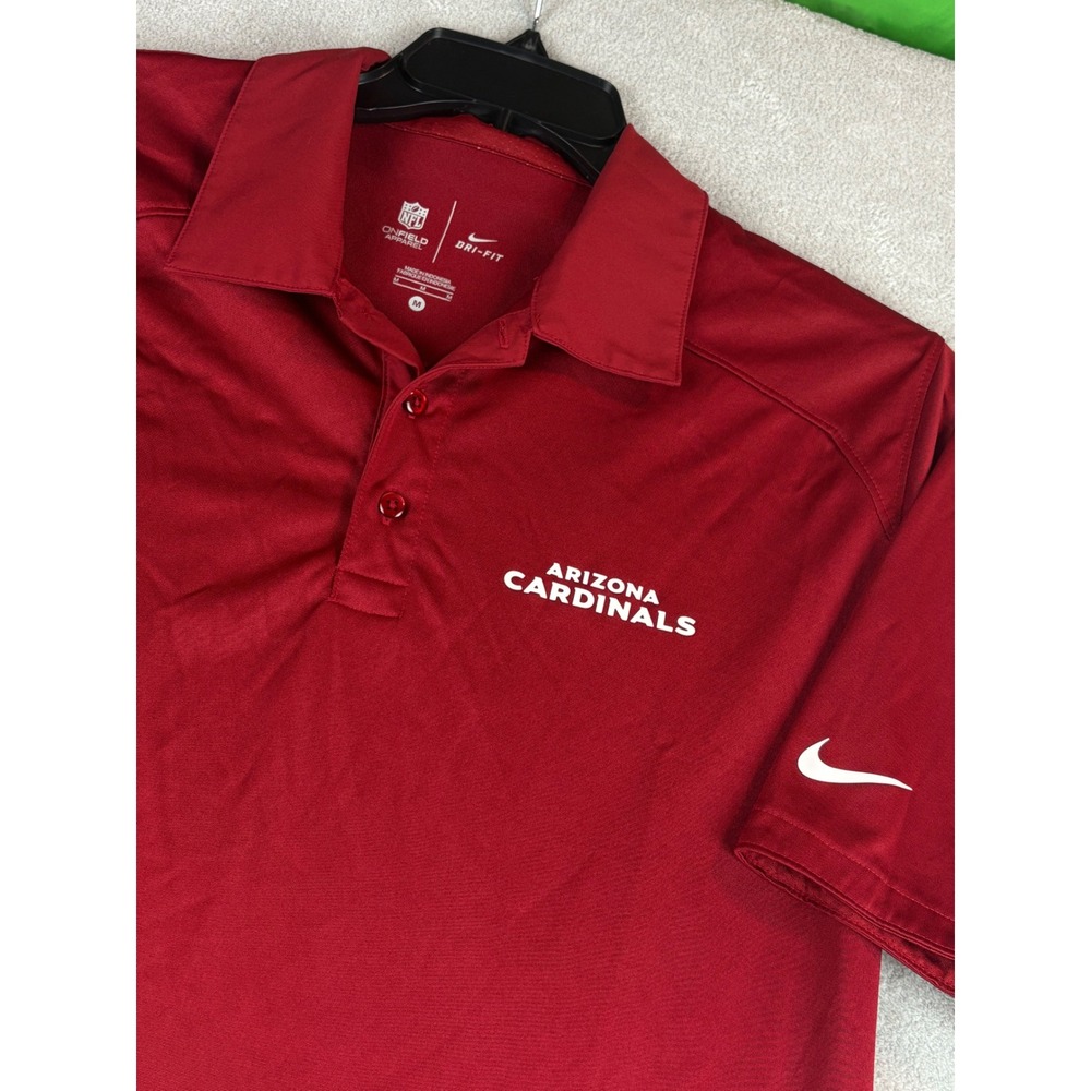 Arizona Cardinals NFL Nike Dri-Fit Polo Shirt Mens Size Medium Golf Shirt MED